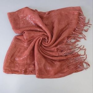 CollectionEighteen Open Weave Scarf, Burnt Orange, 26" x 76"